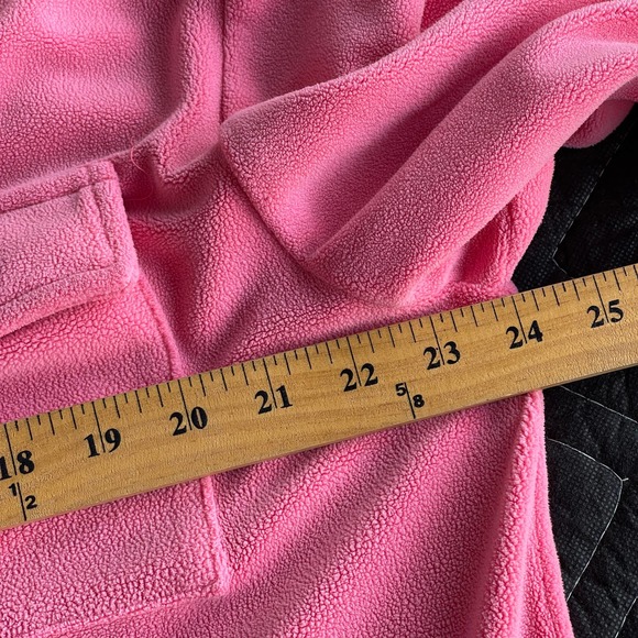 Isalis Shirt Jacket Womens Medium Pink Snap Front Long Sleeve Fleece Shacket - Picture 7 of 9